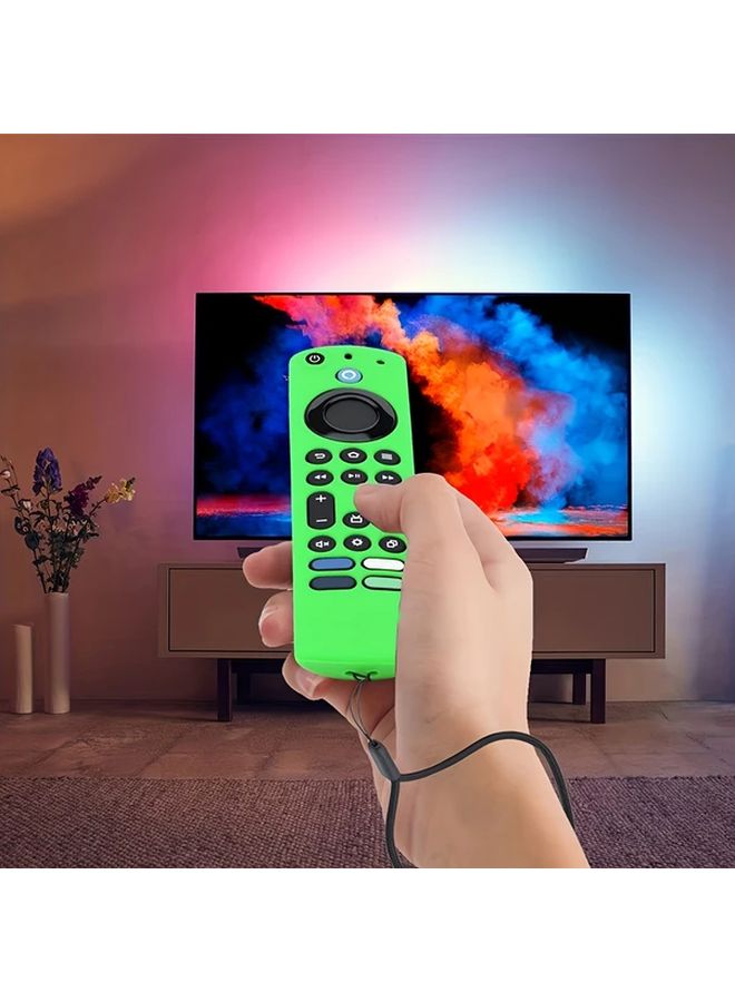 Glow In The Dark Luminous Orange Silicone Remote Case With Lanyard For Fire TV Alexa - Image 5